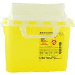 yellow sharps container